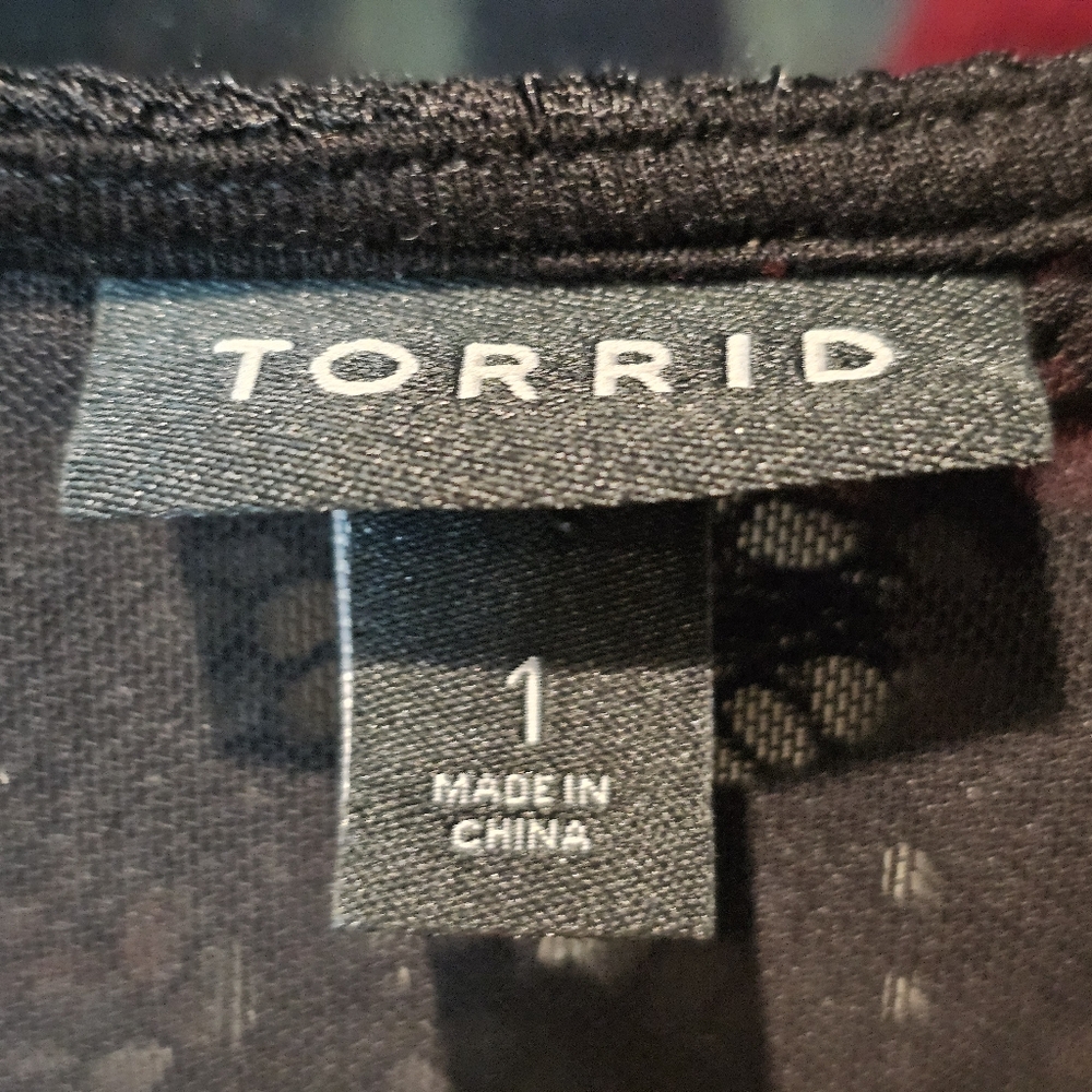 Torrid Shot Sleeve V-neck Lace Bodysuit - Picture 2 of 8